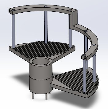 QuickSpiral stair render with continuous handrail